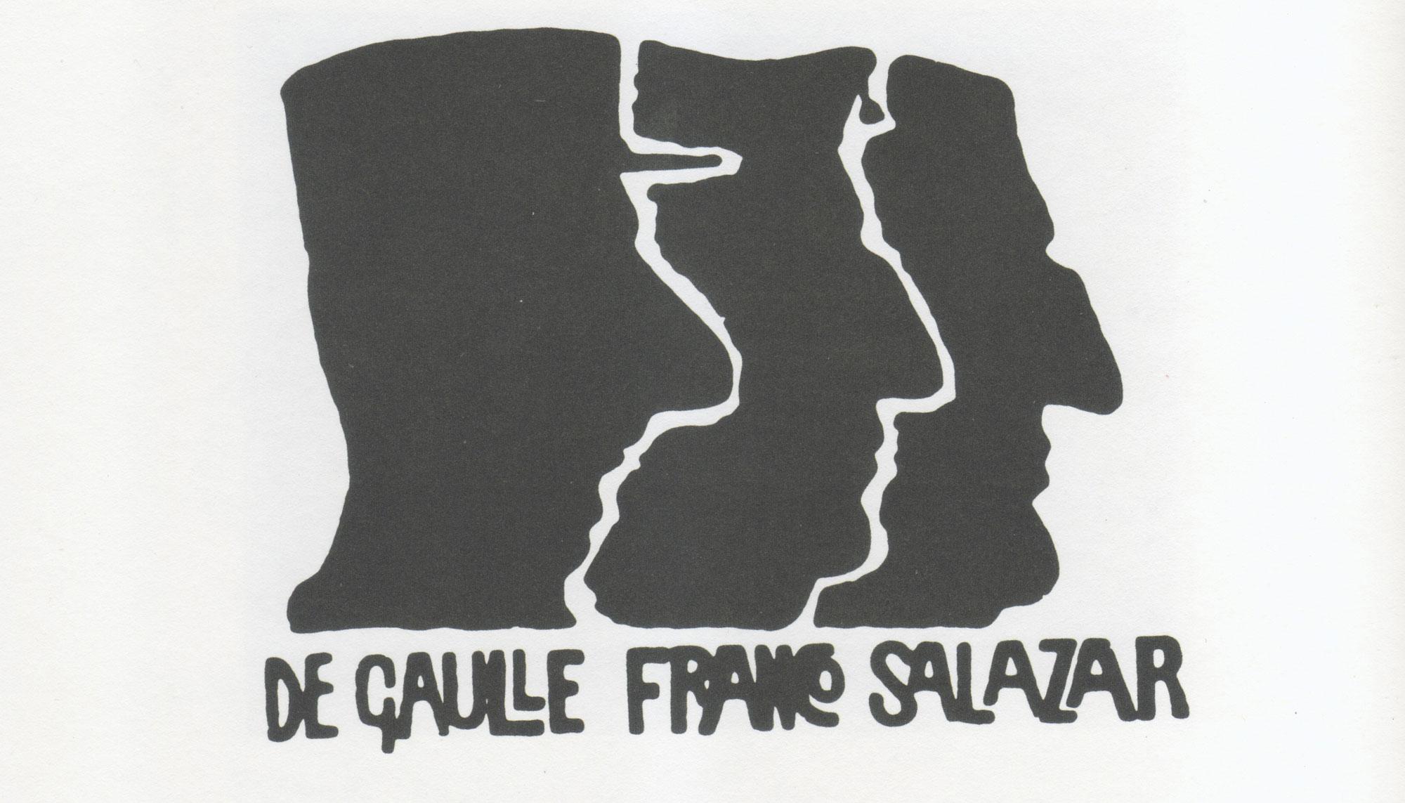 De Gaulle, Franco y Salazar, en un cartel de Mayo del 68